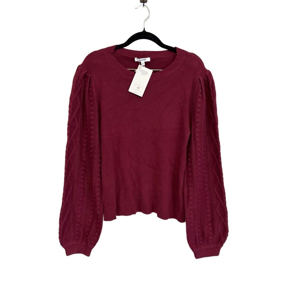 Splendid Collection Cupid Sweater Medium Burgundy